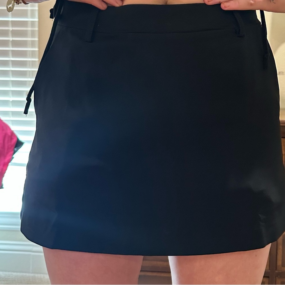Black mini skirt